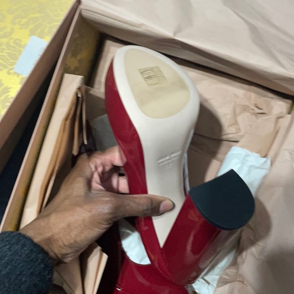 Miu Miu Red Patent Platform Mary Jane Pump -NWT - Picture 2 of 6